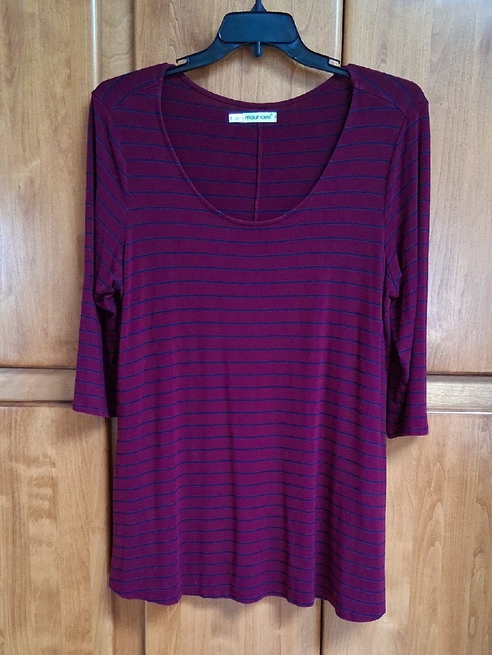 Maurices Burgundy Tunic With Pockets
